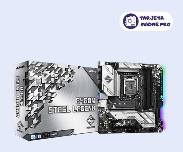 Tarjeta madre para i5 8400: estabilidad y confiabilidad para tu sistema 2 ASRock B360M Steel Legend Micro ATX