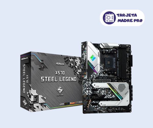 Tarjeta madre compatible con AMD: Los 4 mejores modelos para tu procesador 2 ASRock X570M Steel Legend Micro ATX