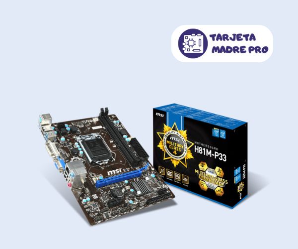 Tarjeta madre para Windows 7: mejores modelos y compatibilidad 4 Tarjeta Madre MSI H81M P33